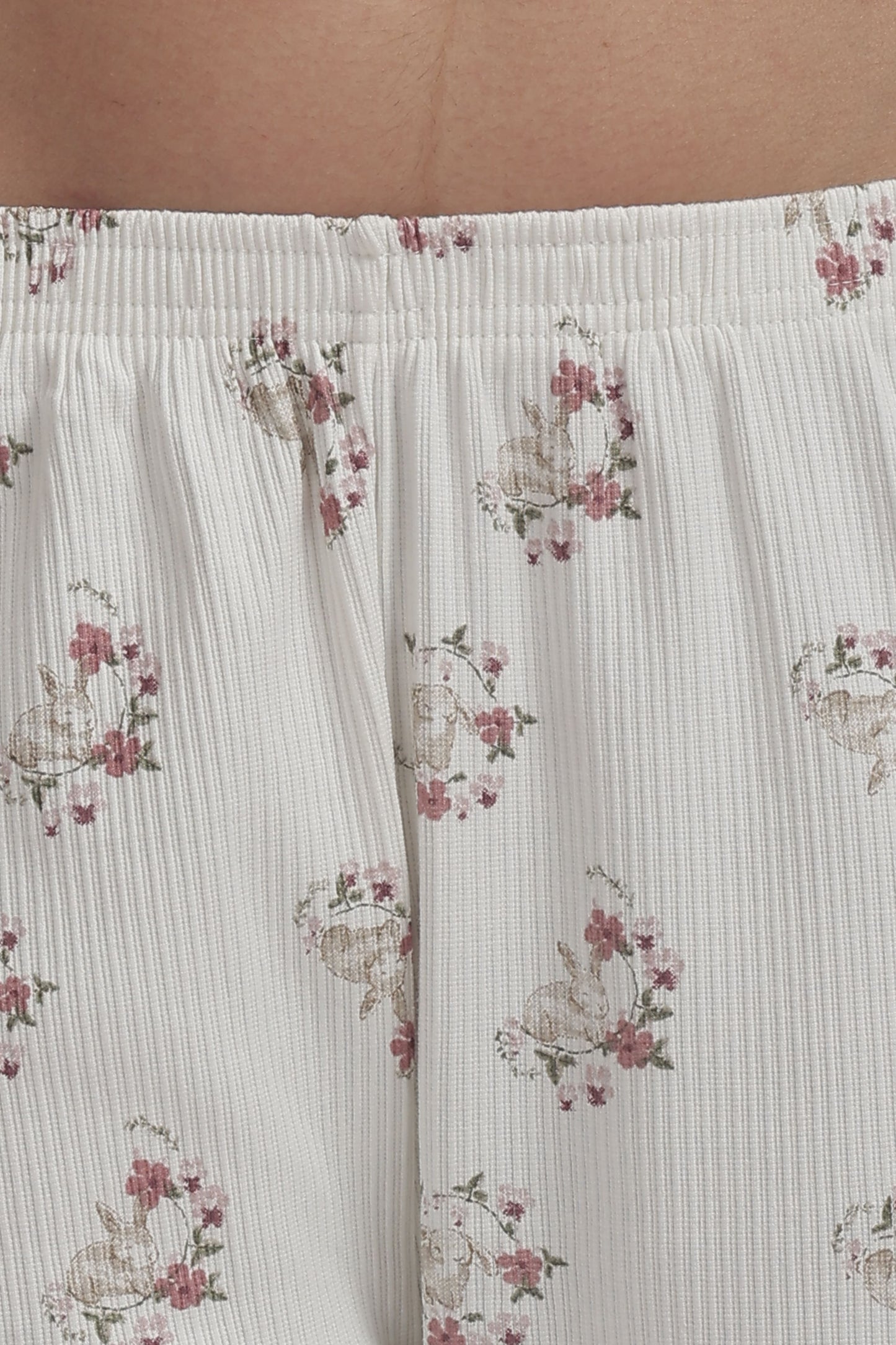 White Floral Stretchable Co-ordset
