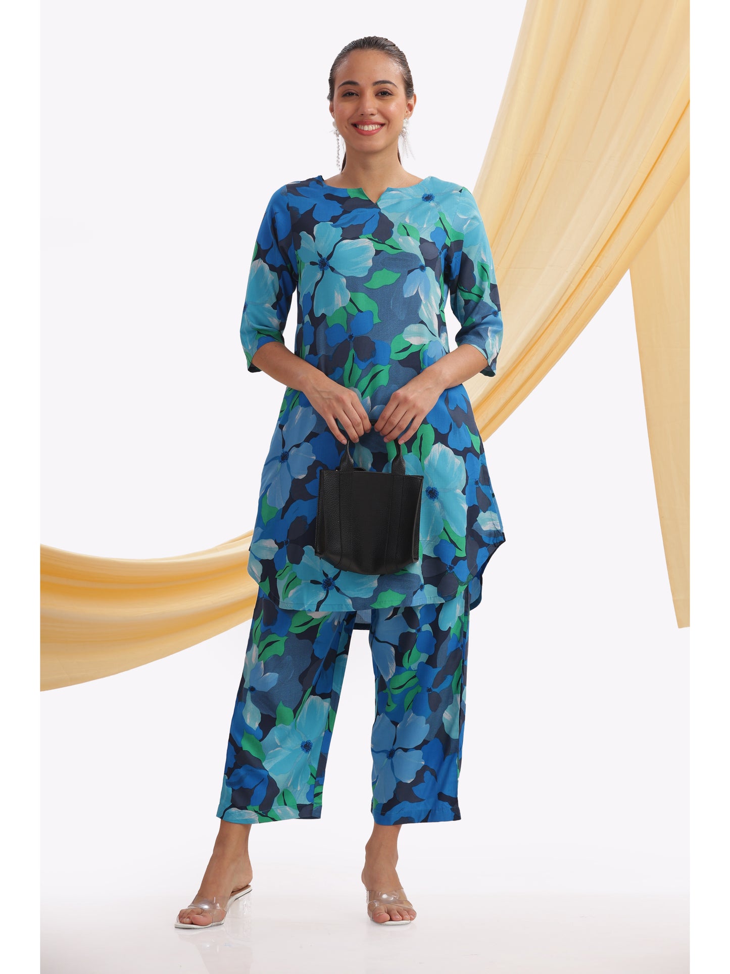 Oceanic Flora punjabi Co-ordset