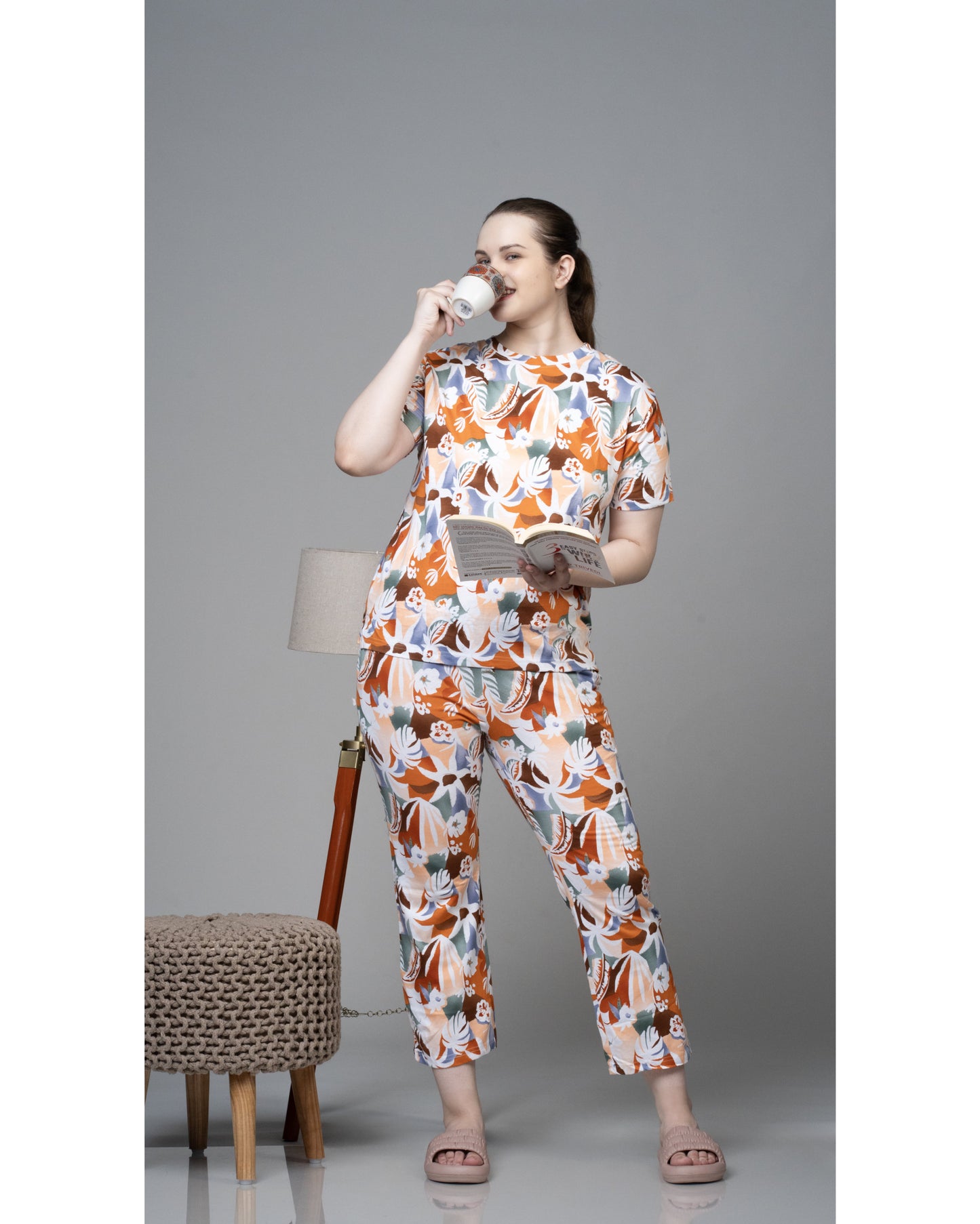Multicolored Floral Stretchable Co-Ordset