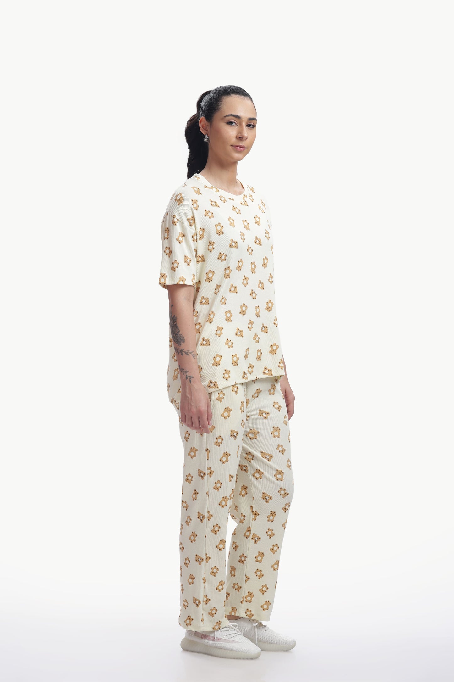 cartoon print stretchable co-ordset