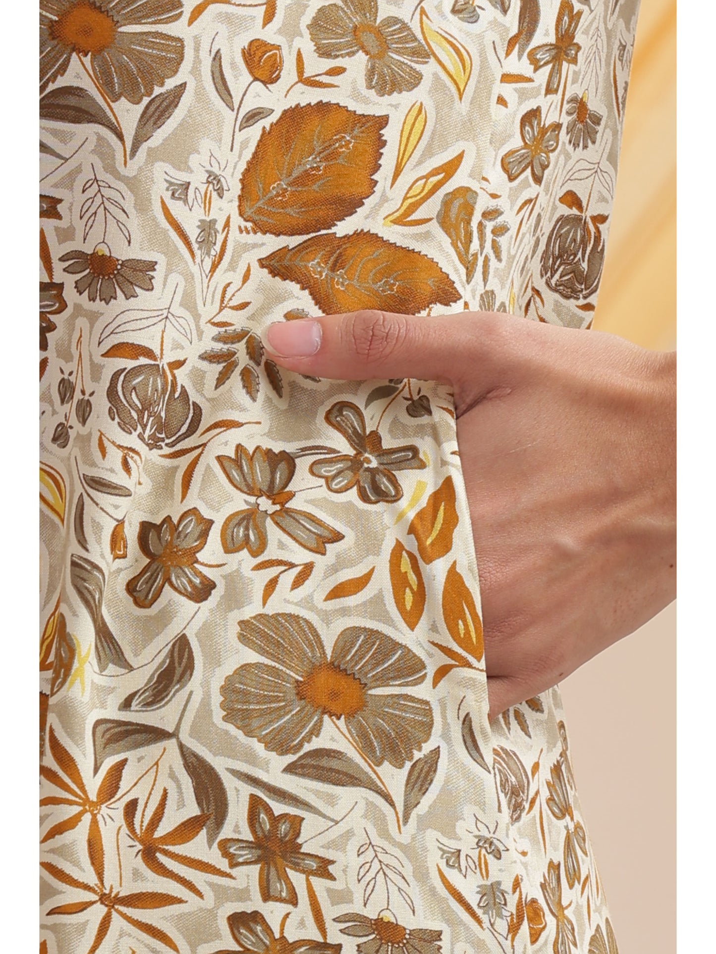 Bohemian apparel printed Punjabi co-ordset