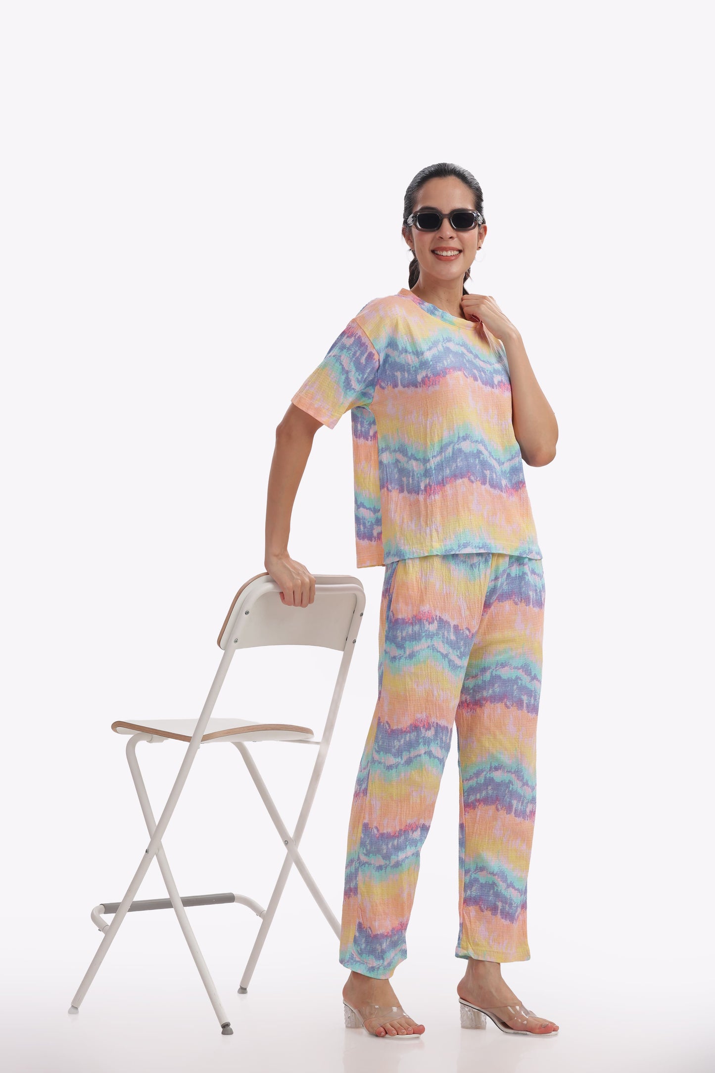 Sunset Ripple stretchable co-ordset