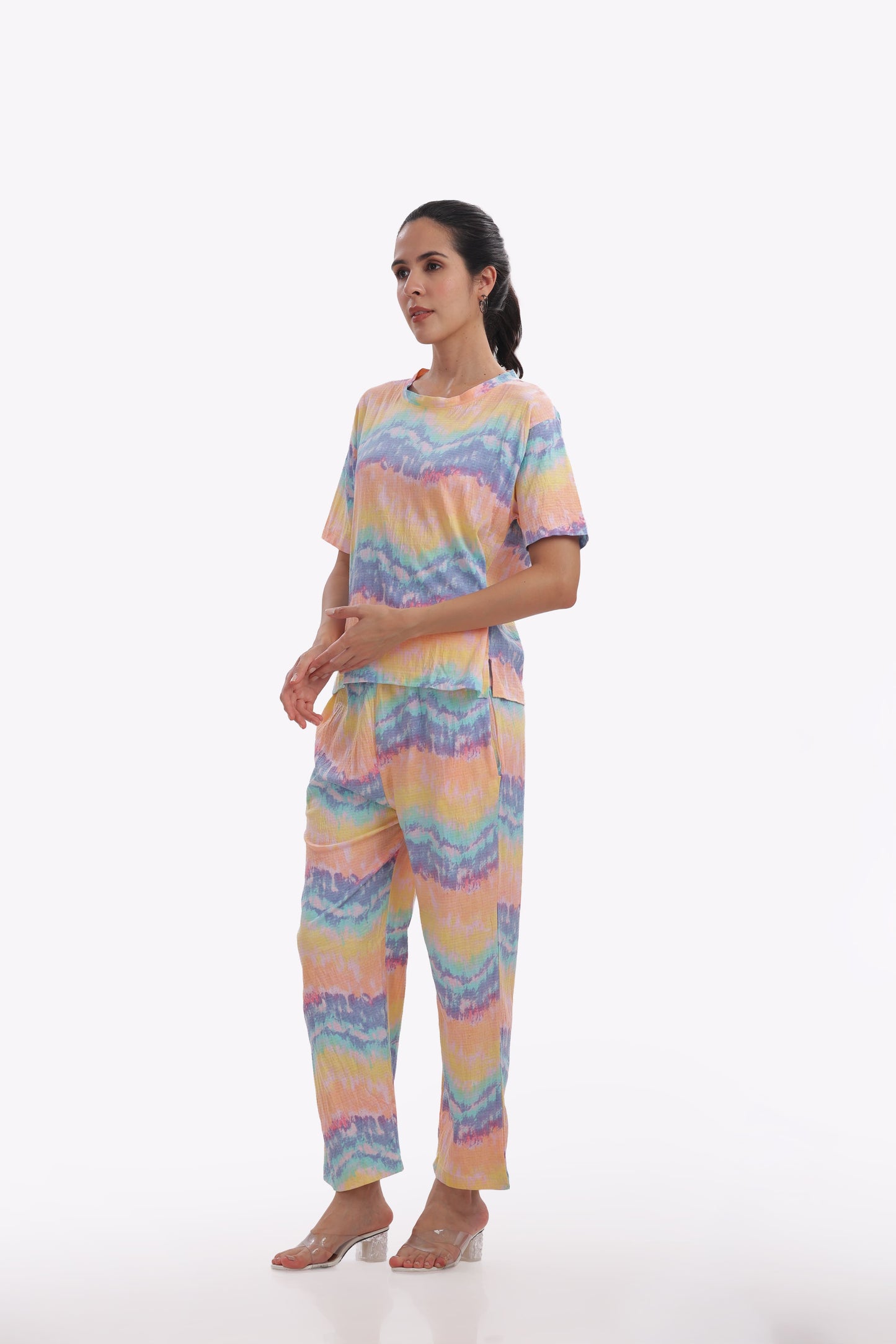 Sunset Ripple stretchable co-ordset