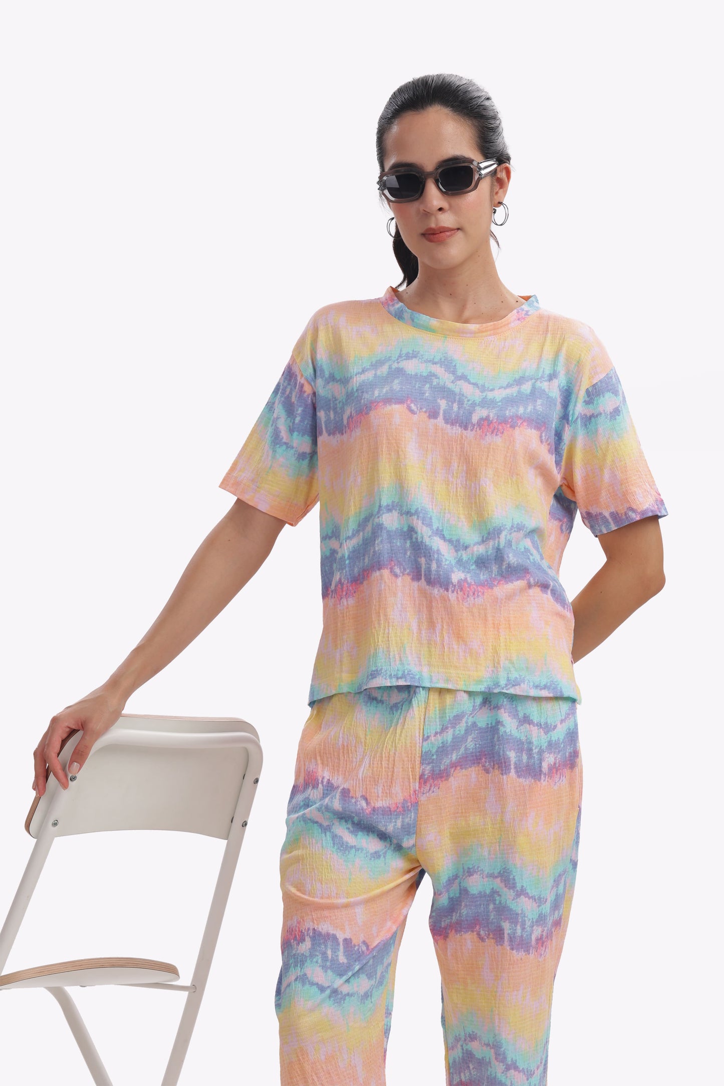 Sunset Ripple stretchable co-ordset