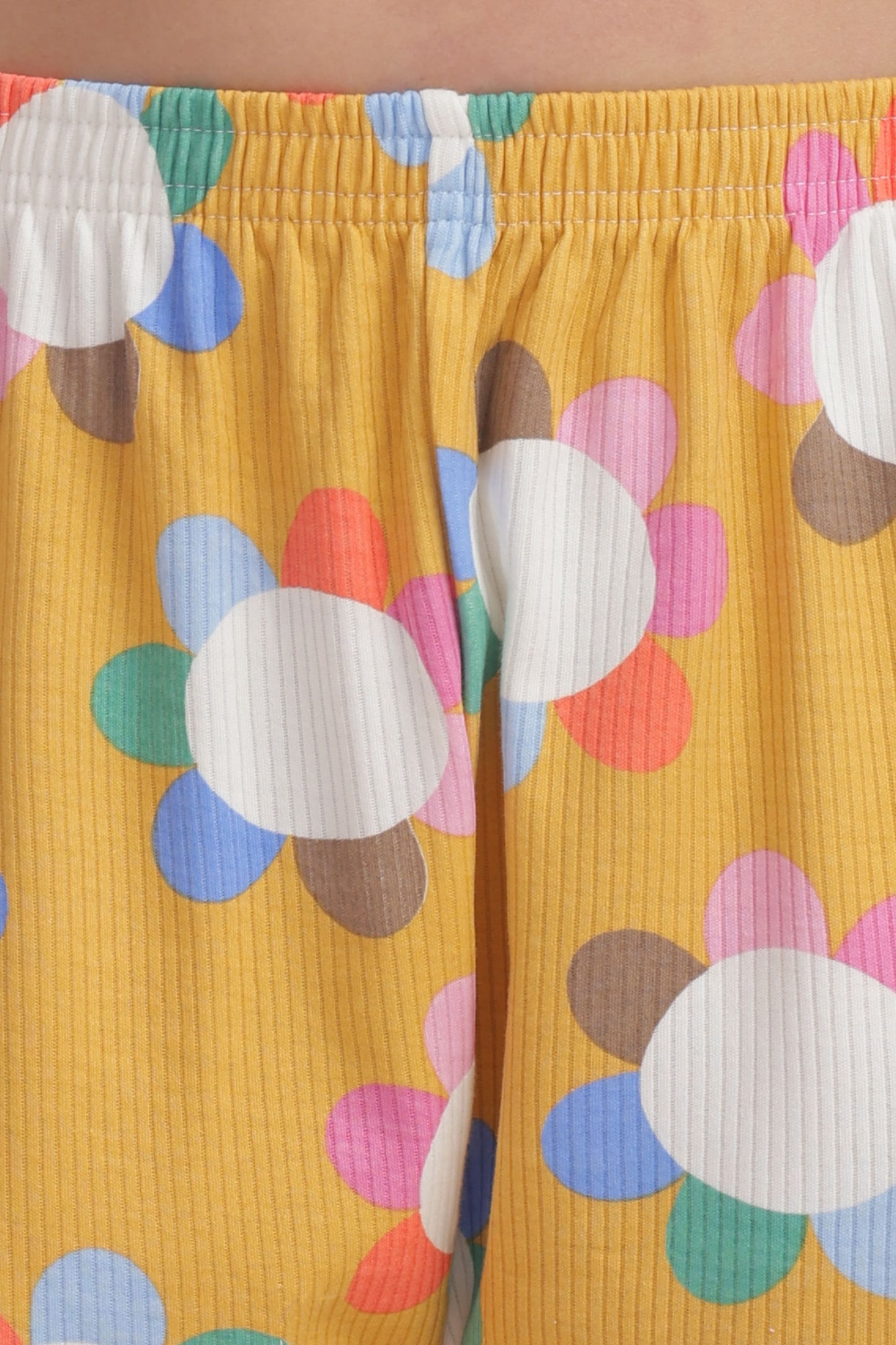 Yellow Floral stretchable co-ordset