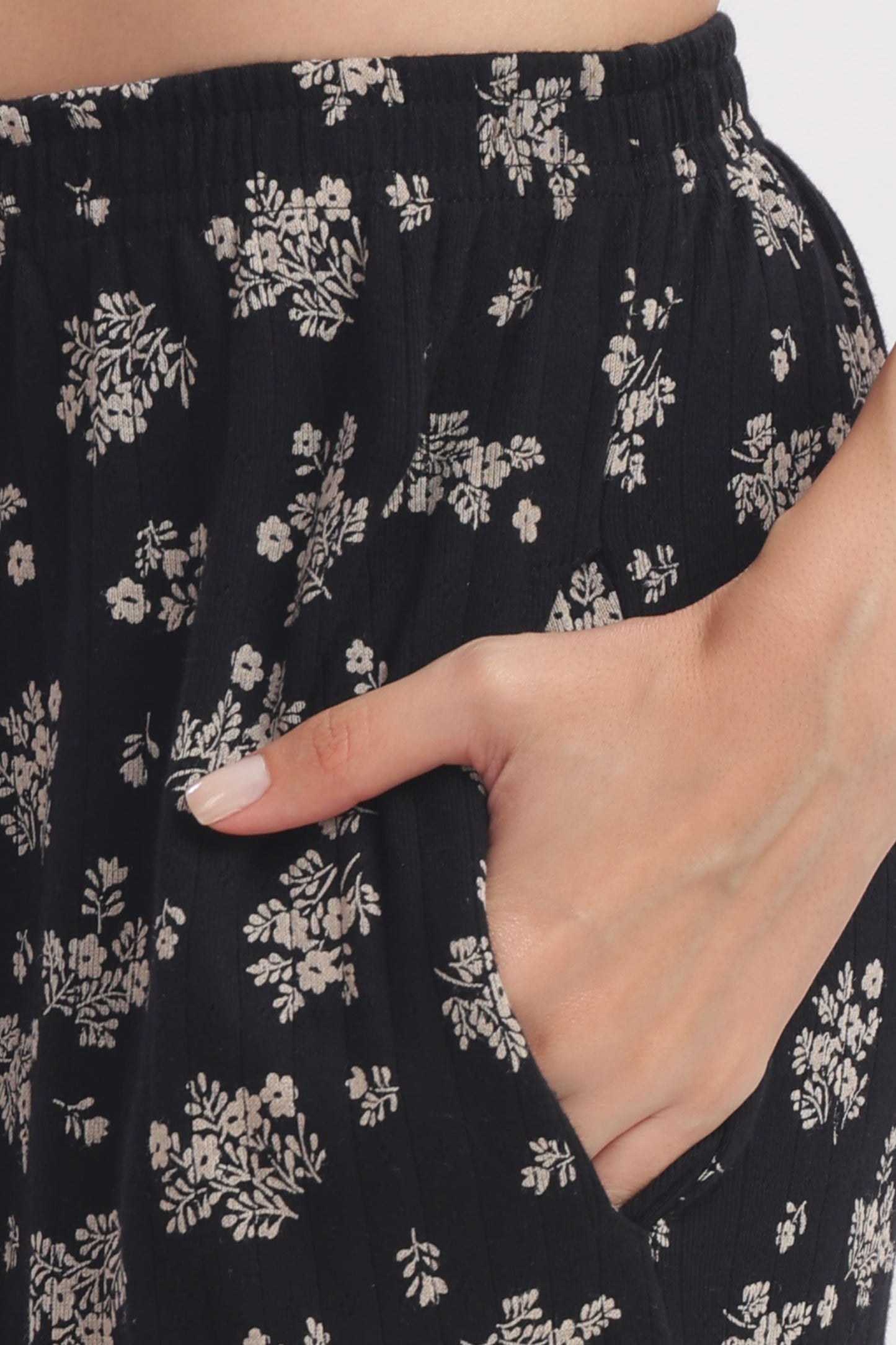 Midnight Bloom stretchable co-ordset