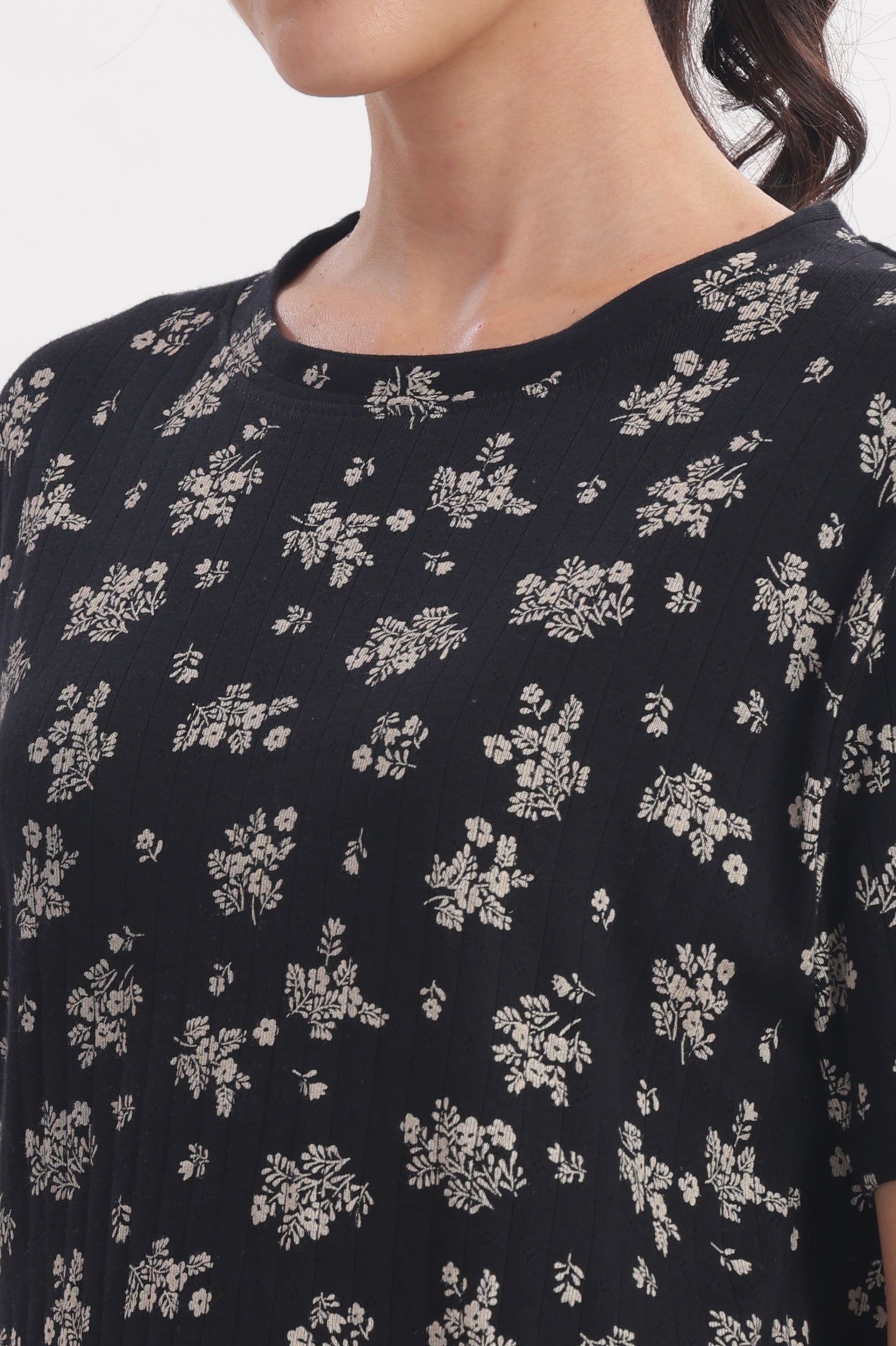 Midnight Bloom stretchable co-ordset
