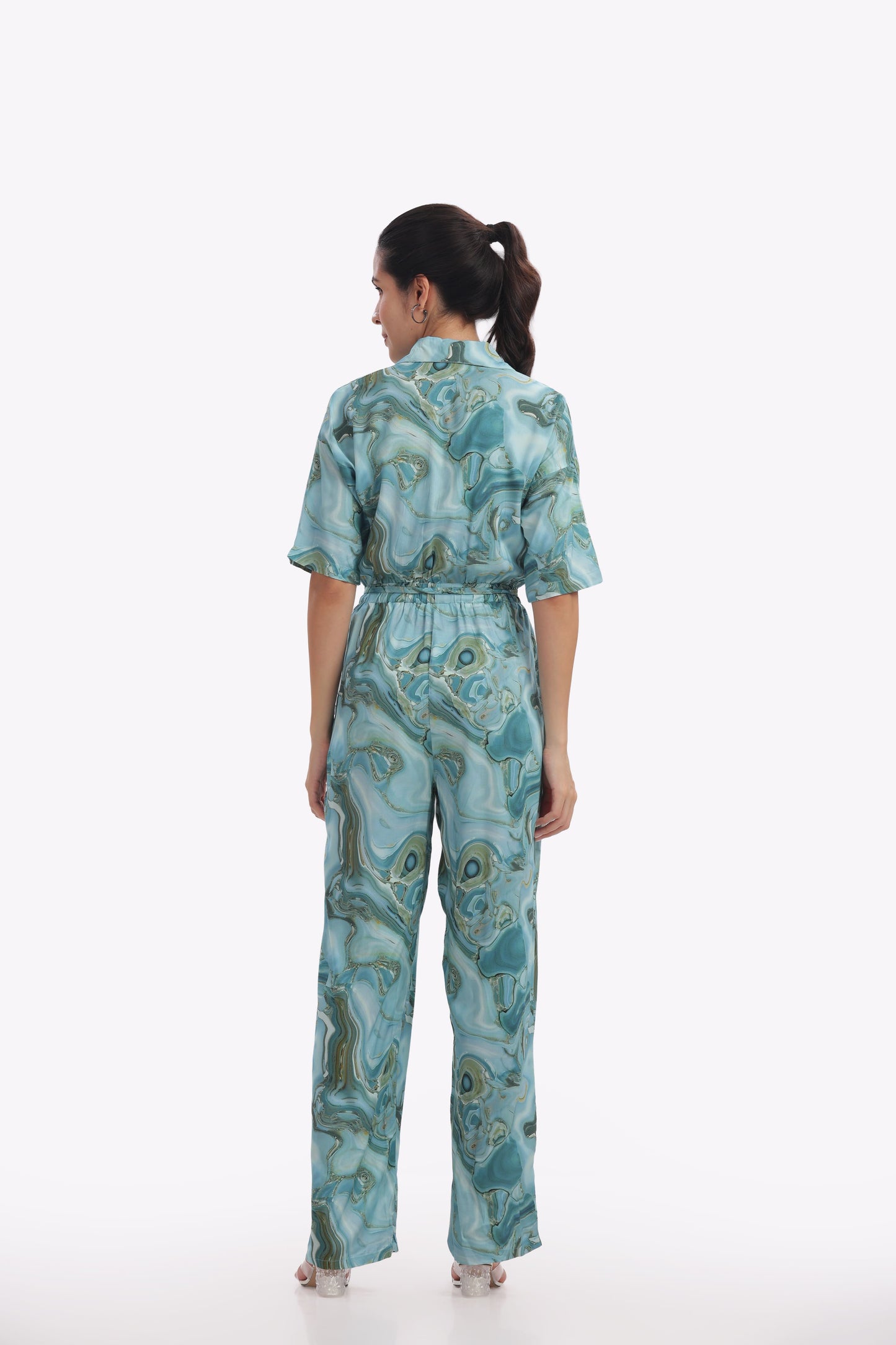 Marble print jumpsuit