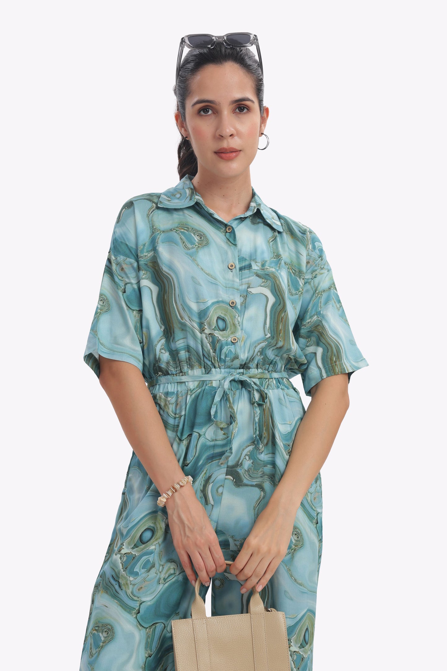 Marble print jumpsuit