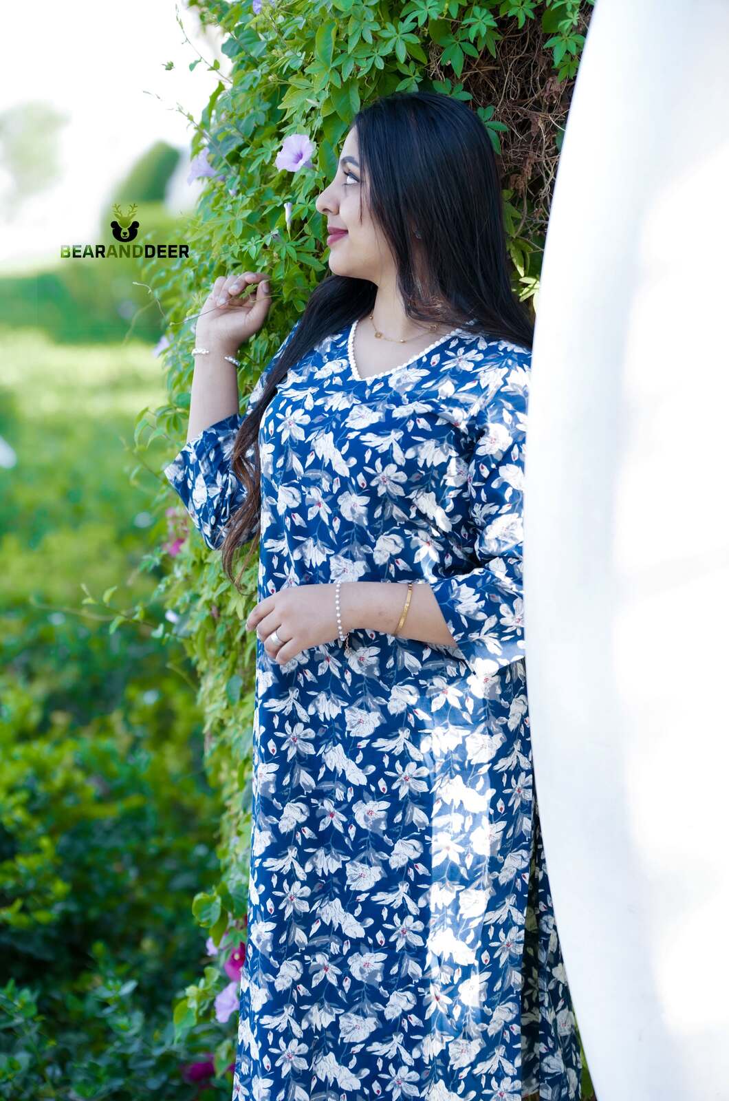 Rajastani Cotton Cornflower Pyjama set