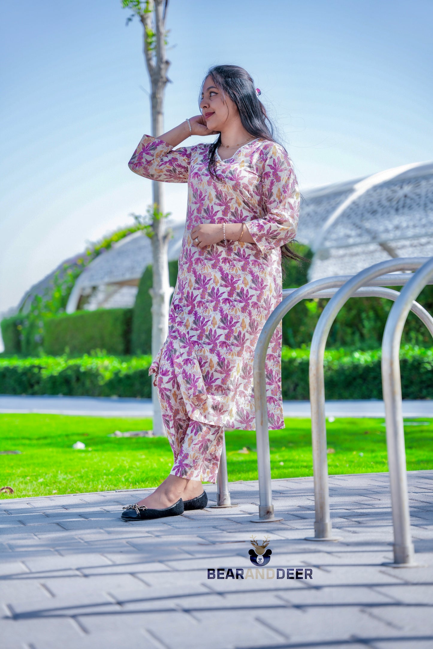 Rajasthani Cotton Ash Pink Pyjama set