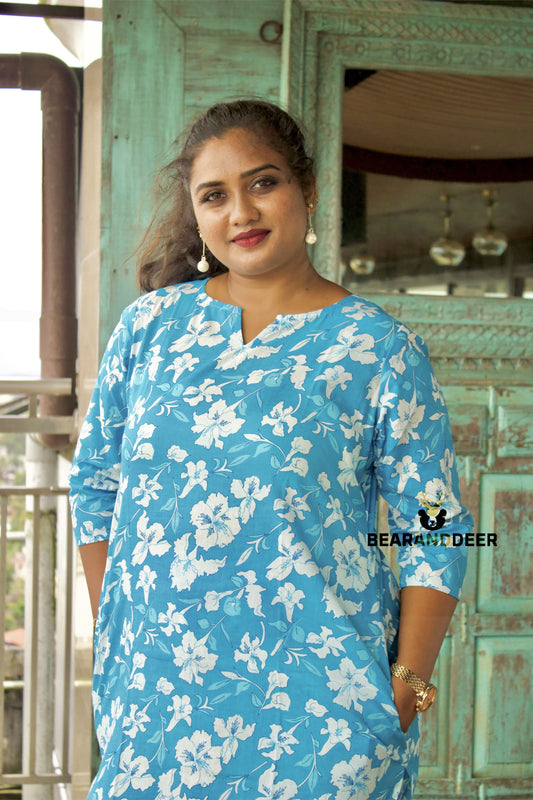 Baby blue floral pyjamaset