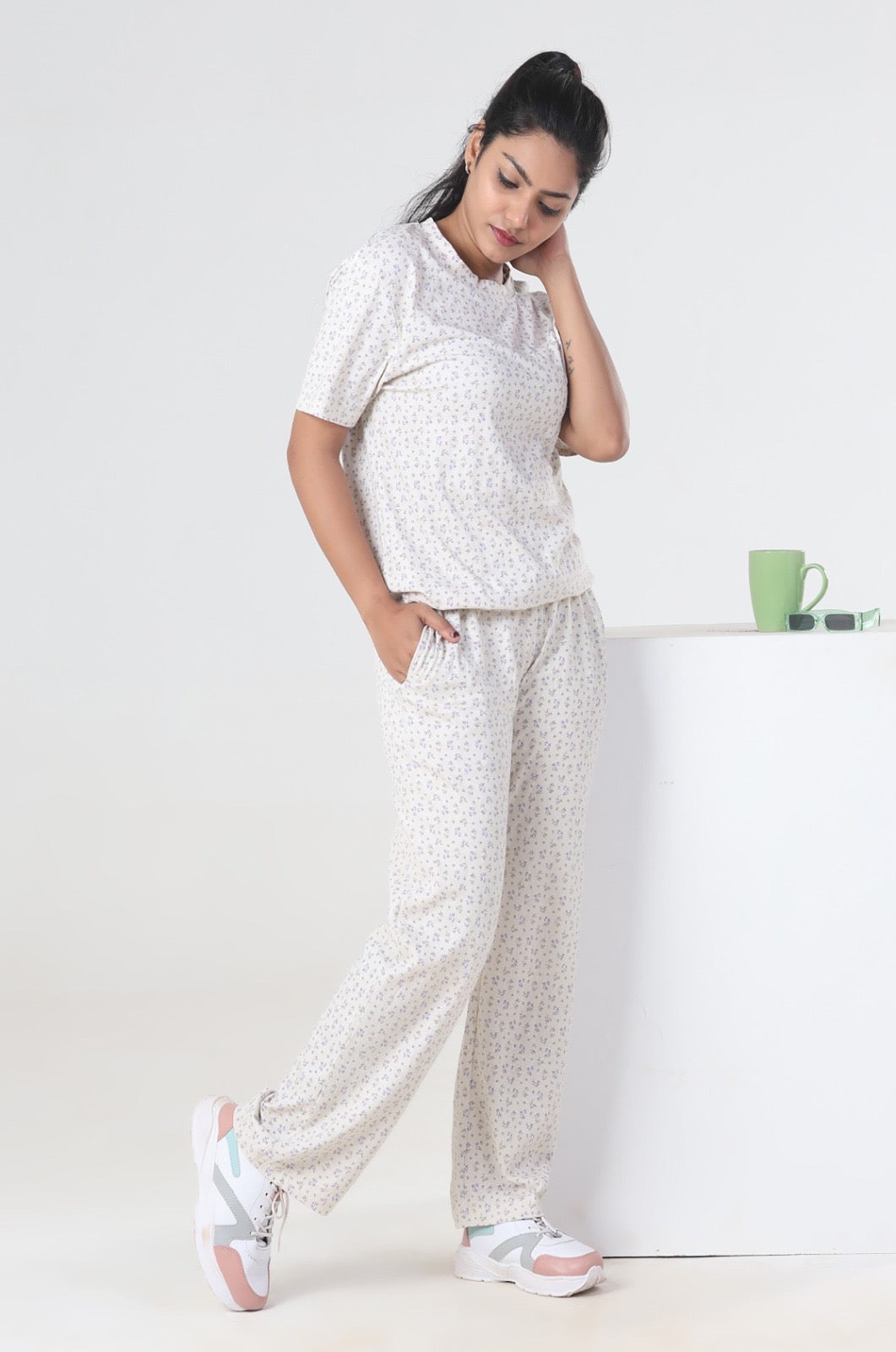 Small Cute Floral White co-ordset