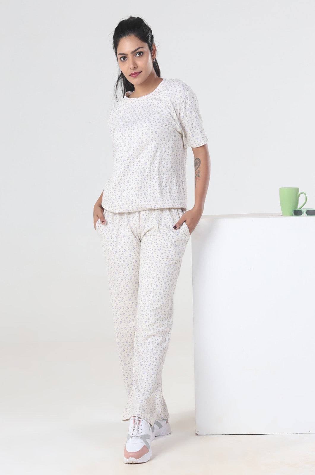 Small Cute Floral White co-ordset