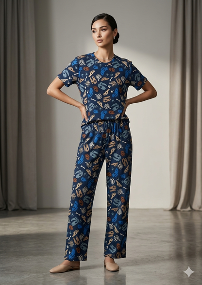Navy blue stretchable co-ordset