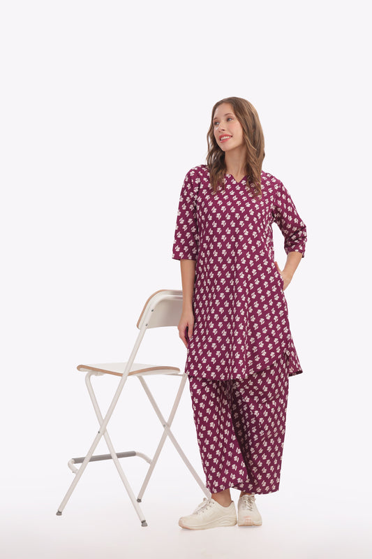 Mulberry Cotton punjabi co-ordset