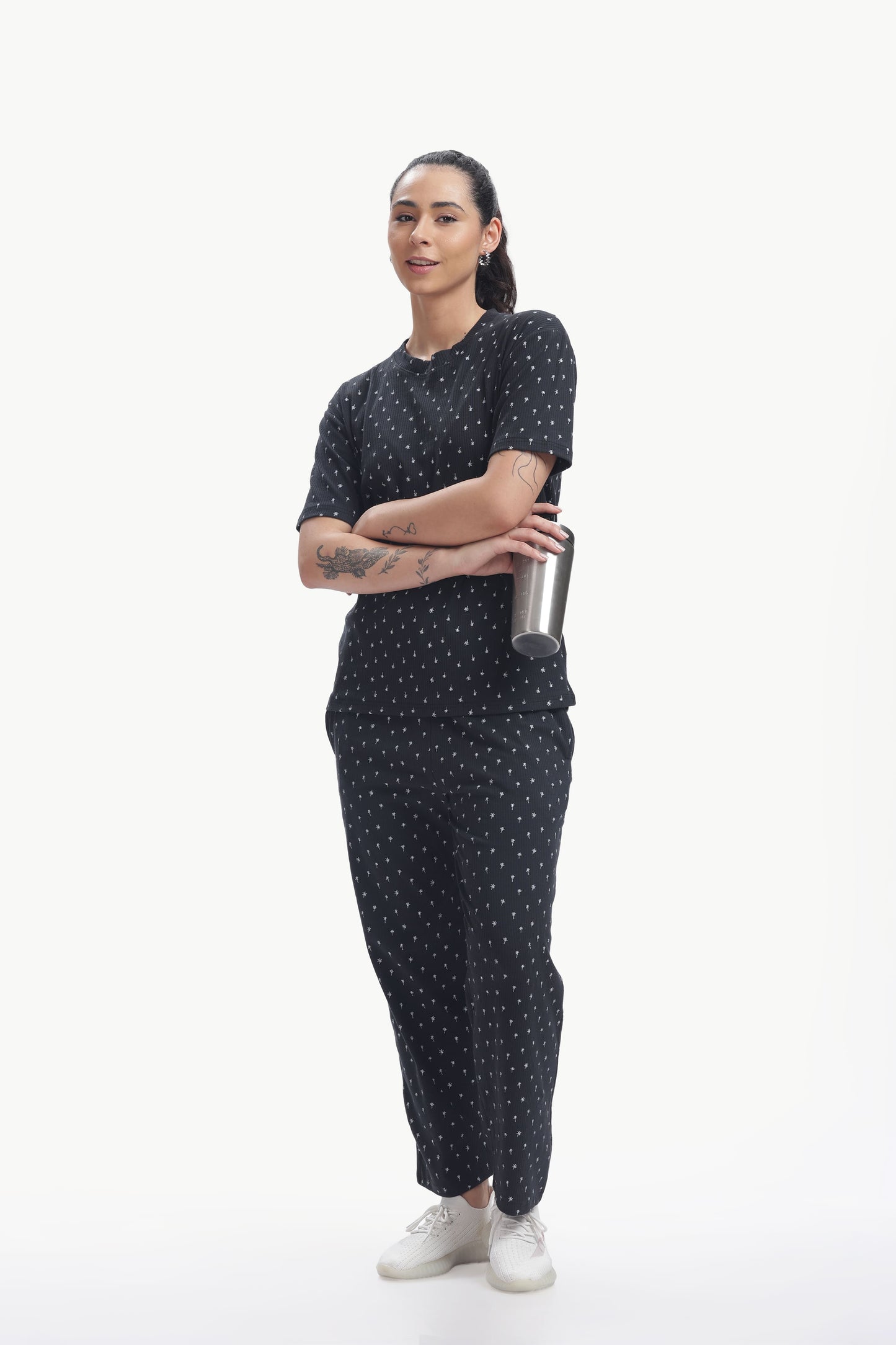 geometric print stretchable co-ordset