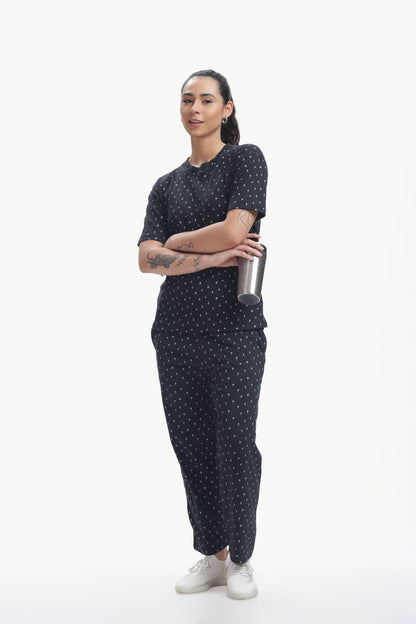 geometric print stretchable co-ordset