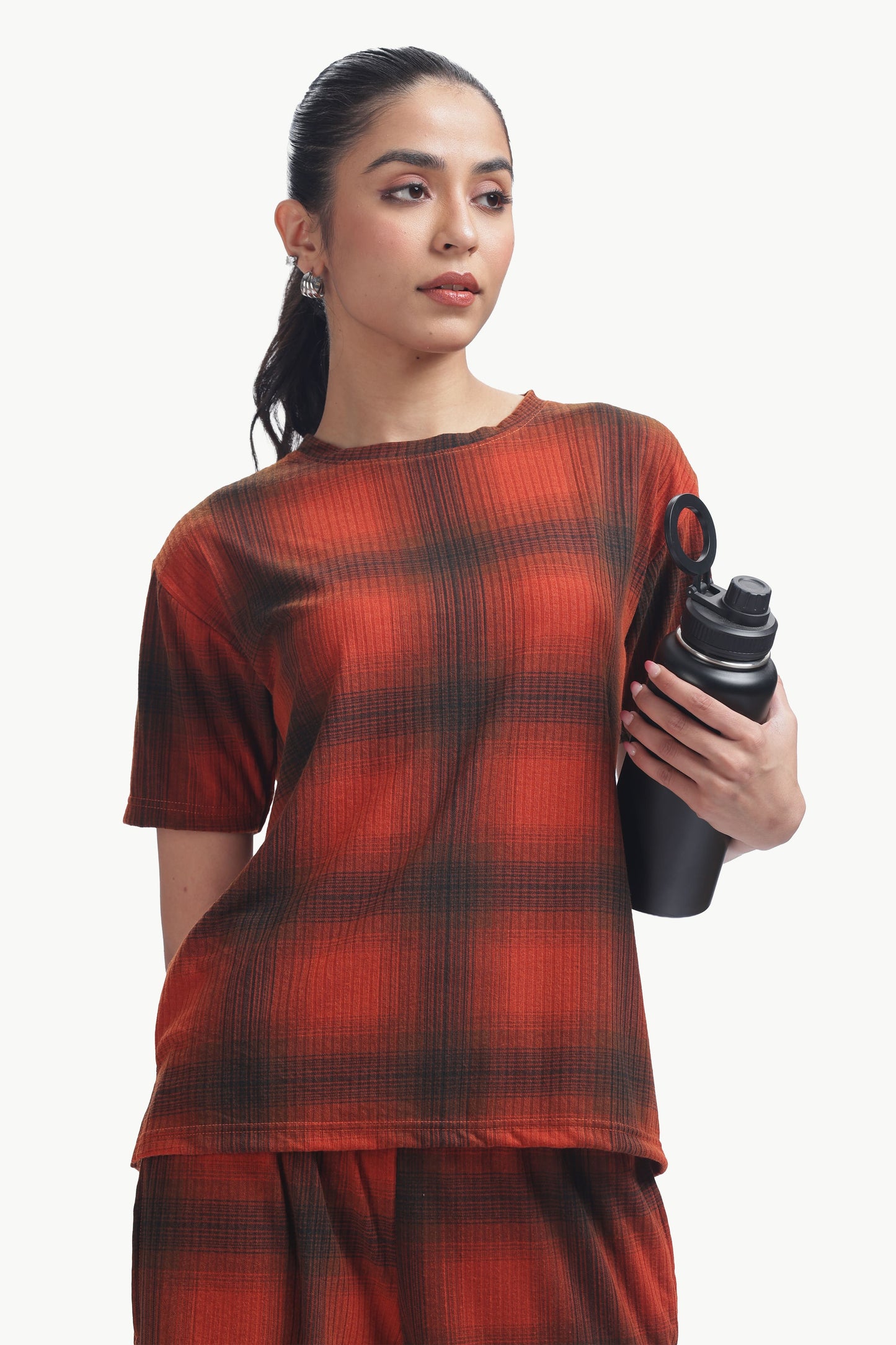 Scarlet Check print Co-ordset