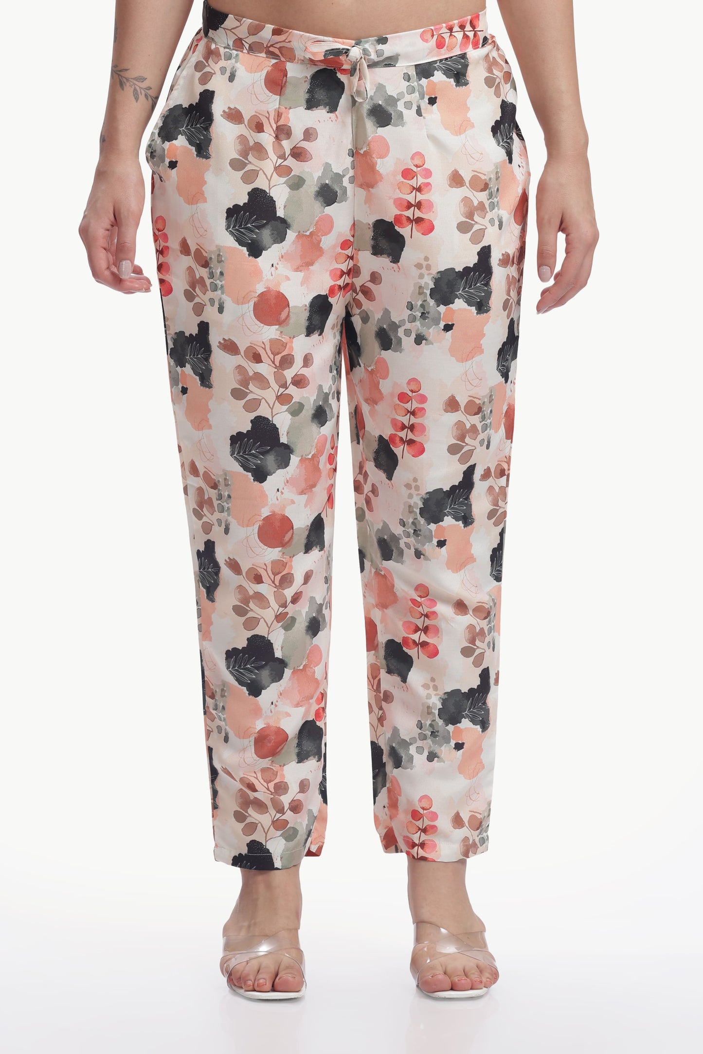Peach Orchard Straight Kurta and Pant Set