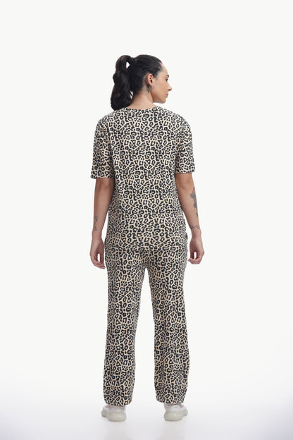 leopard print stretchable co-ordset