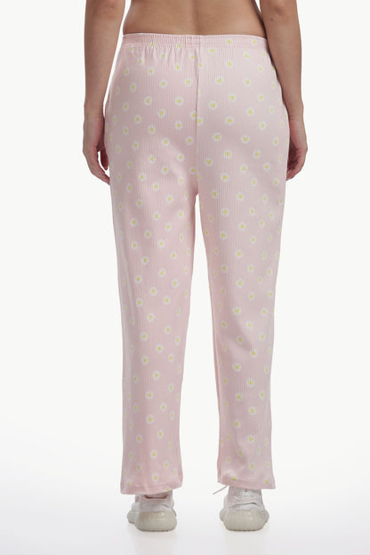 Baby pink Floral stretchable Co-ordset