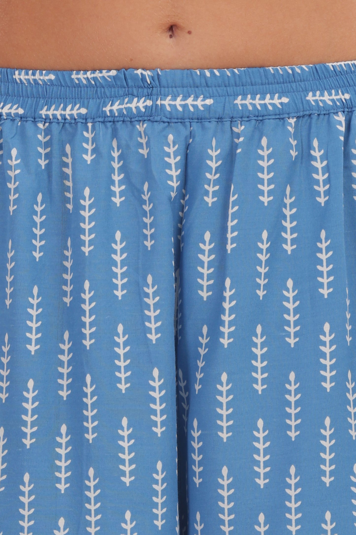 Blue Ikat Printed punjabi Co-ord Set