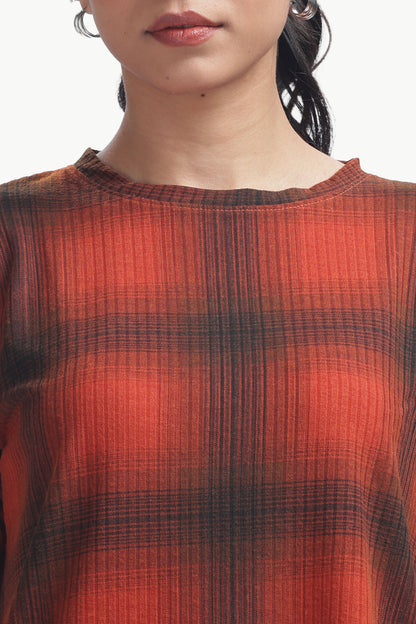 Scarlet Check print Co-ordset