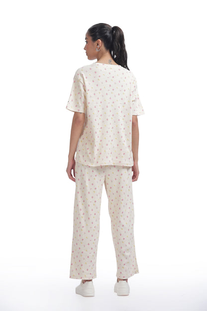 Pastel premium Floral Print Co-ordset