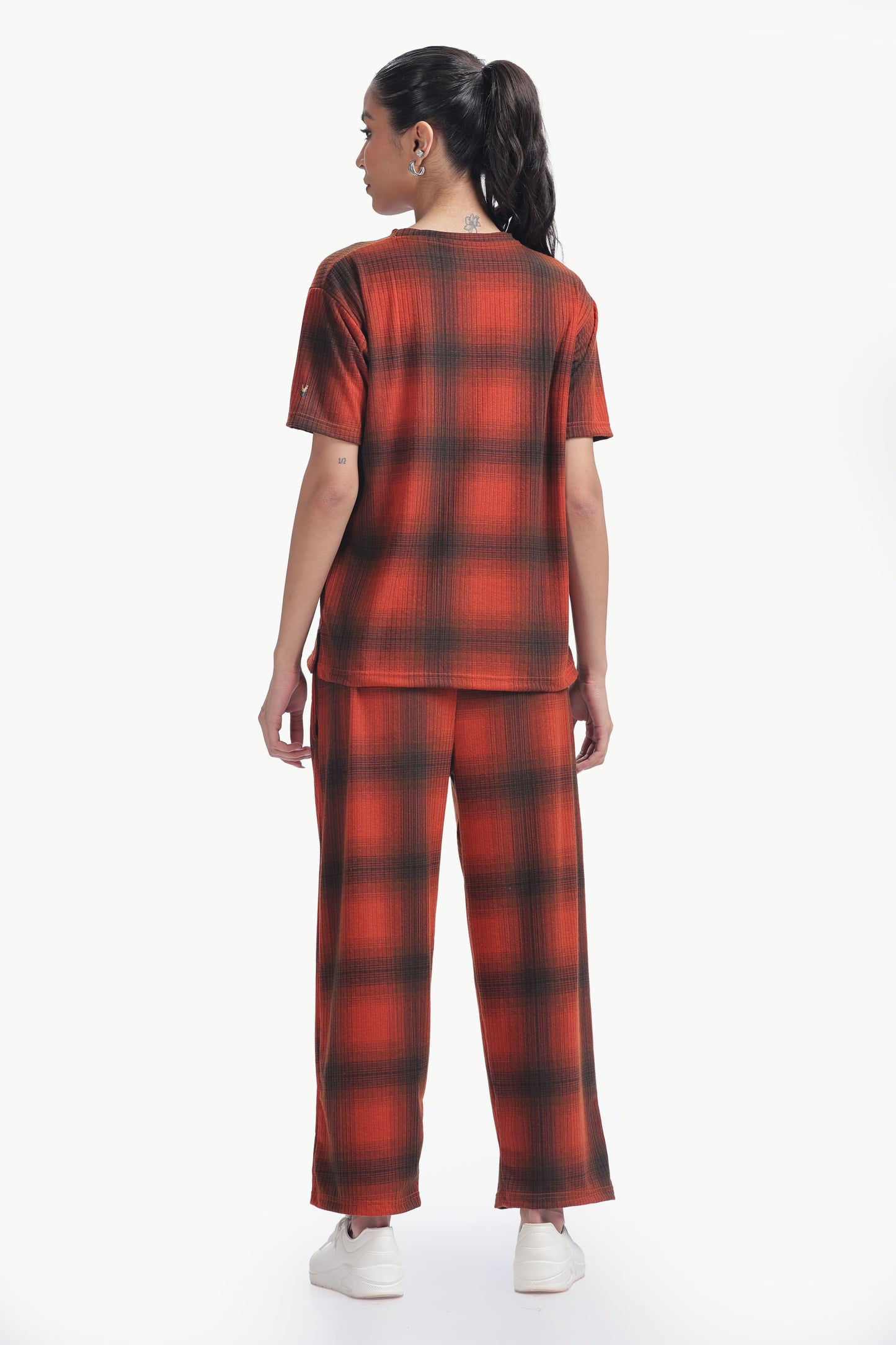 Scarlet Check print Co-ordset