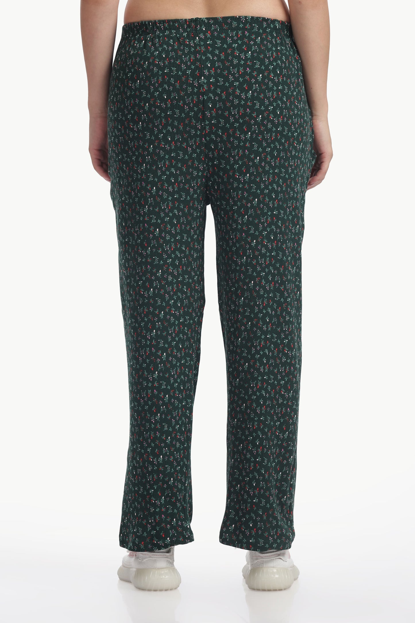 Green Floral print stretchable co-ordset