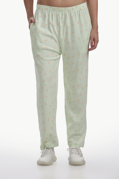 Mint Green Printed stretchable Co-ordset