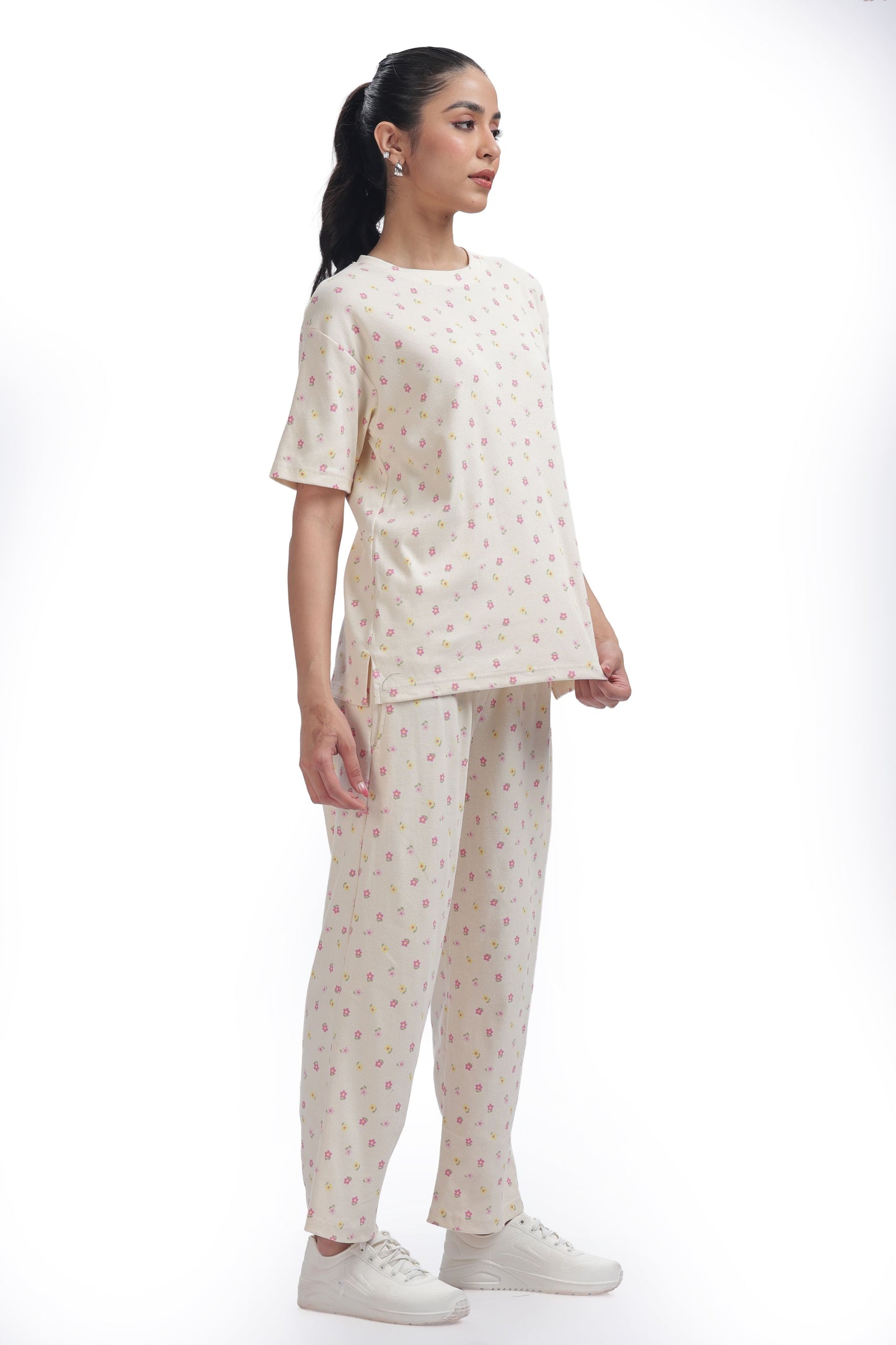 Pastel premium Floral Print Co-ordset