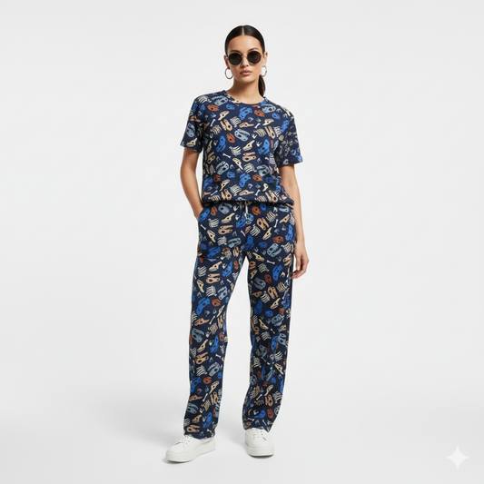 Navy blue stretchable co-ordset