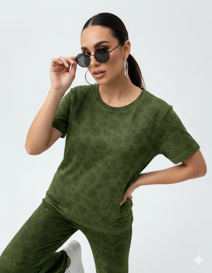 Green Floral Co-ordset