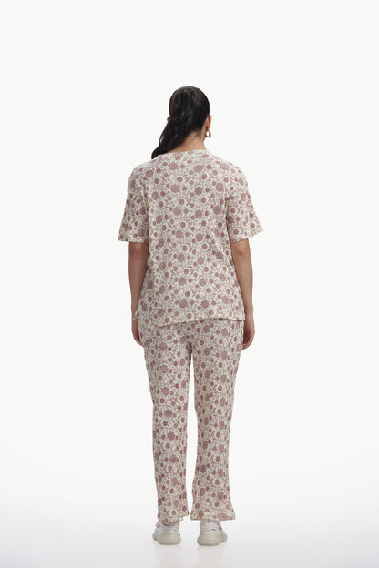 Dusty rose stretchable co-ordset