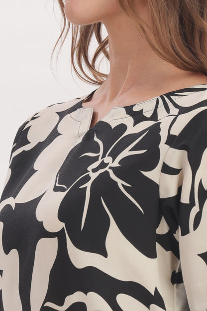 Black Floral punjabi Co-ordset