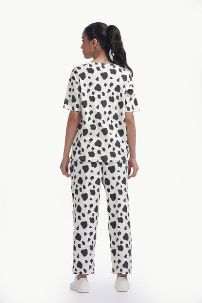 Cute pug Dalmatian print Co-ordset