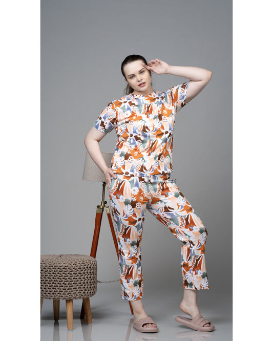 Multicolored Floral Stretchable Co-Ordset
