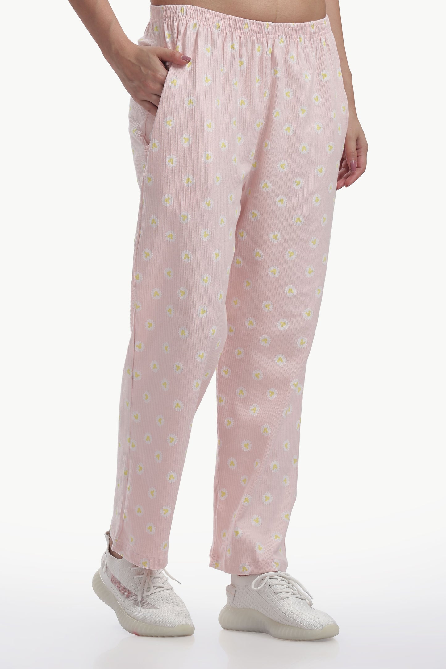 Baby pink Floral stretchable Co-ordset