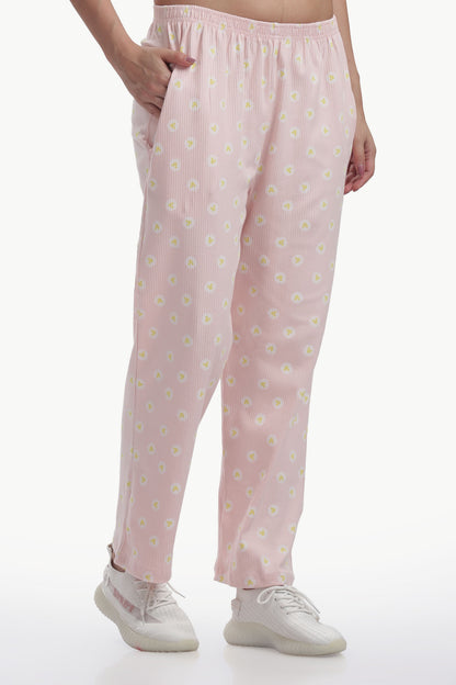 Baby pink Floral stretchable Co-ordset
