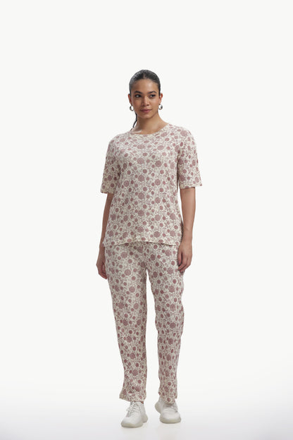 Dusty rose stretchable co-ordset