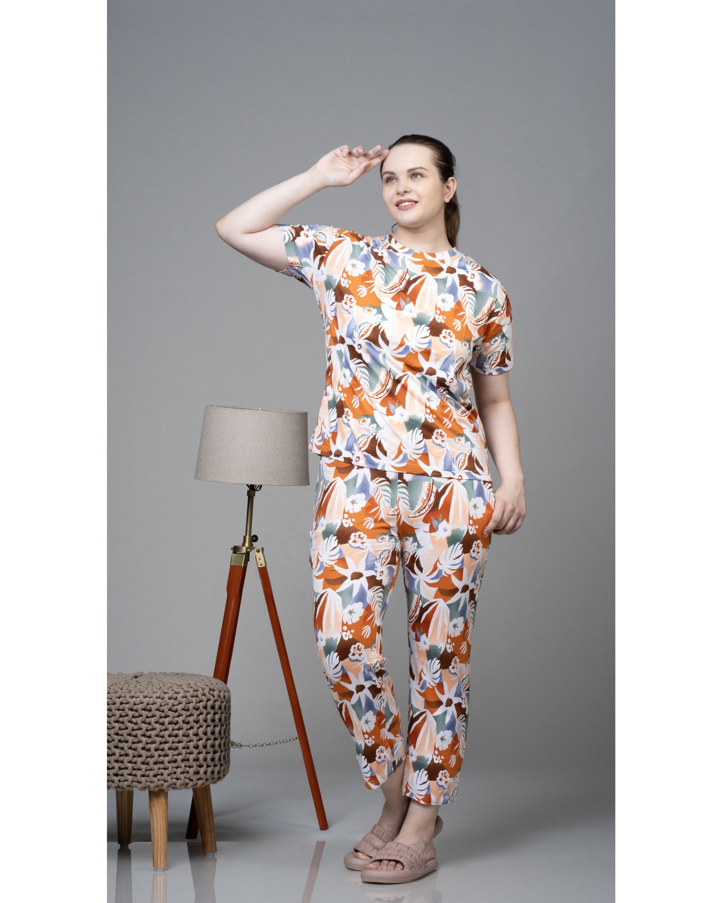 Multicolored Floral Stretchable Co-Ordset