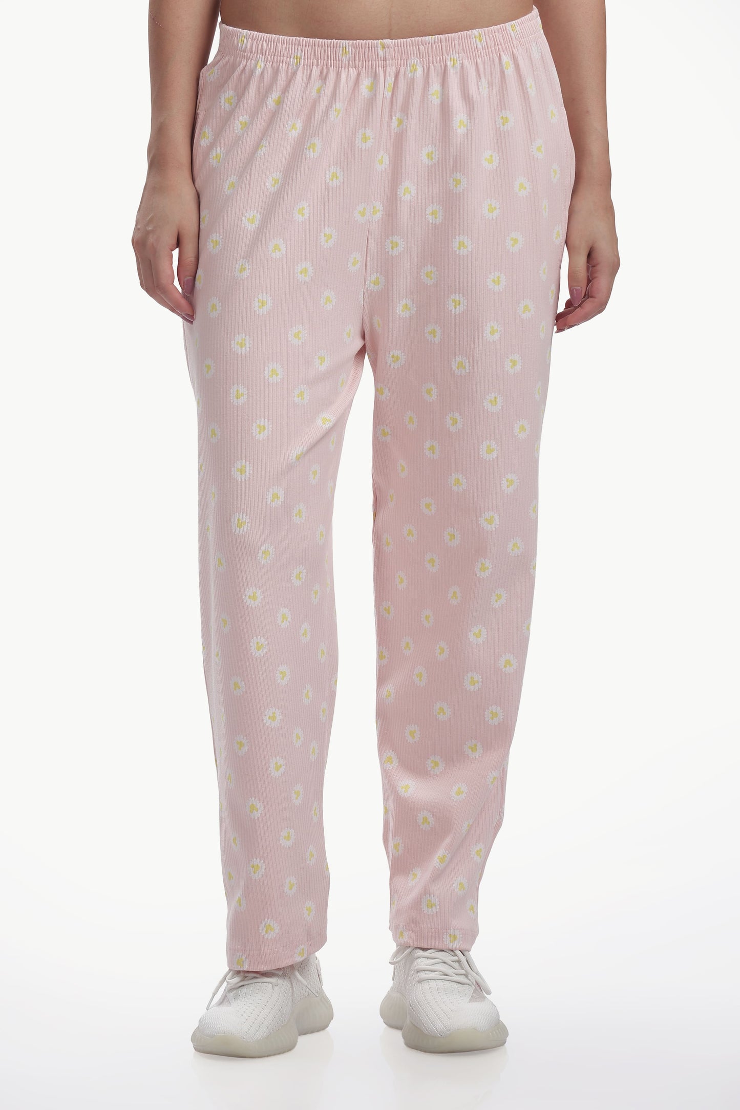 Baby pink Floral stretchable Co-ordset