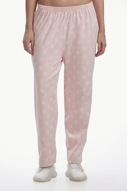 Baby pink Floral stretchable Co-ordset