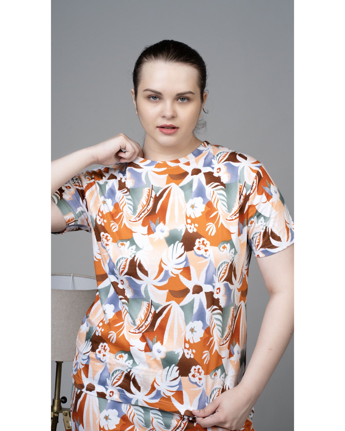 Multicolored Floral Stretchable Co-Ordset
