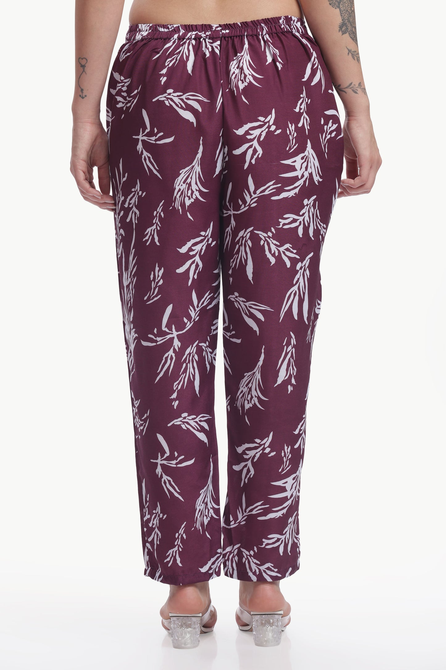 Maroon Muse Cotton Botanical Floral Printed Kurtaset
