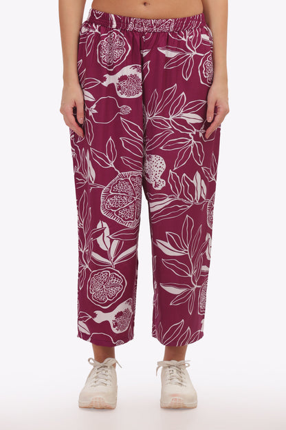 Maroon Pomegranate punjabi Co-ordset