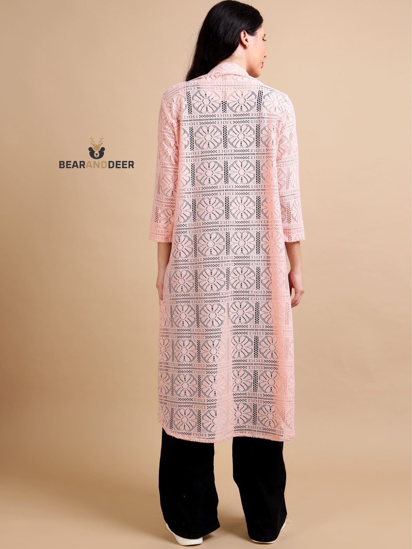 Cute pastel pink Travel Long Shrug