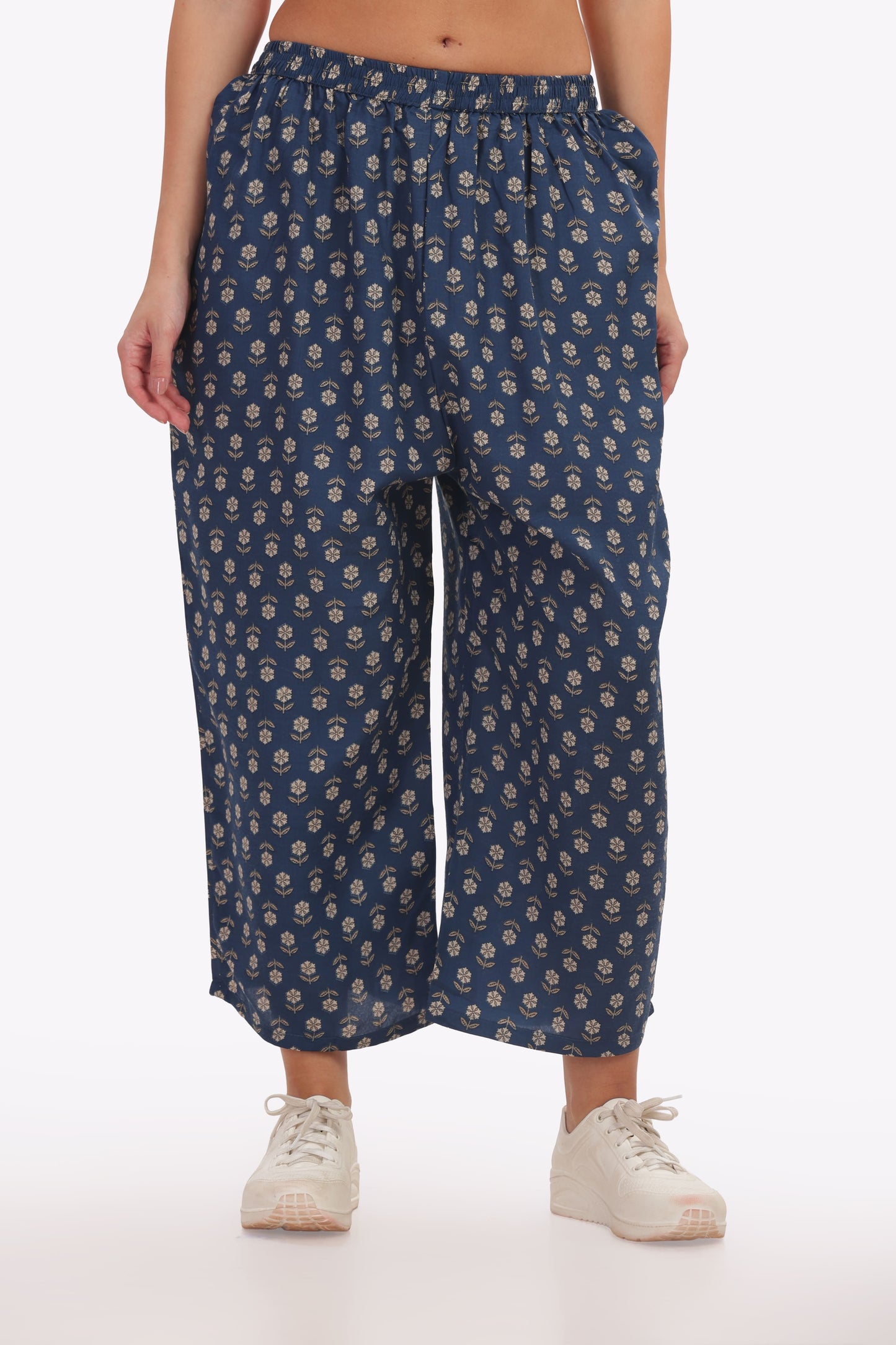 Blue Indigo Block-print Punjabi Co-ordset